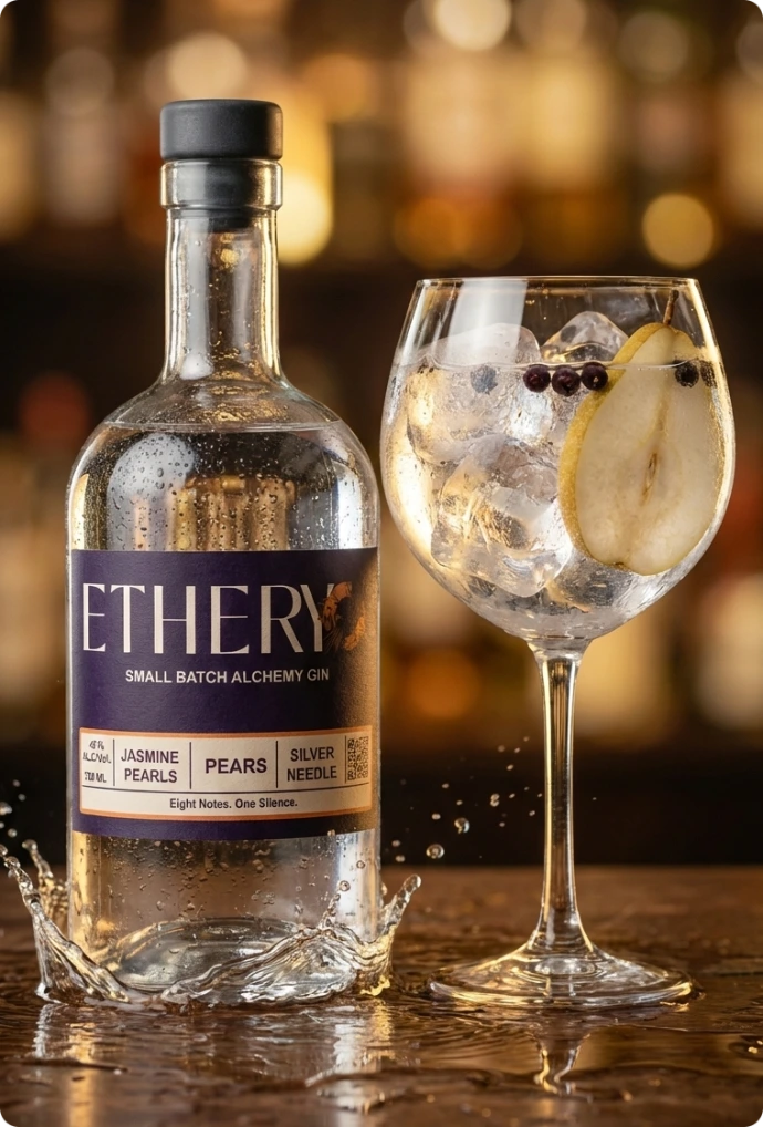 Botella de Gin Etheryo